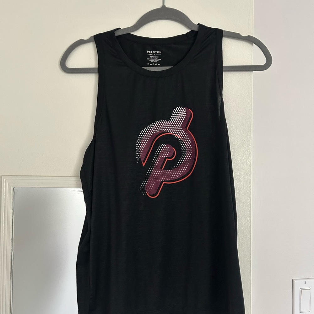 Peloton Black Tank with Red Logo